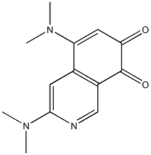 3,5-Bis(dimethylamino)isoquinoline-7,8-dione 구조식 이미지