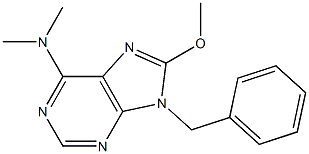 6-Dimethylamino-8-methoxy-9-(benzyl)-9H-purine 구조식 이미지