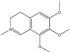 3,4-Dihydro-6,7,8-trimethoxy-2-methylisoquinolinium 구조식 이미지