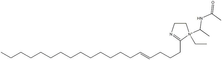 1-[1-(Acetylamino)ethyl]-1-ethyl-2-(4-nonadecenyl)-2-imidazoline-1-ium 구조식 이미지