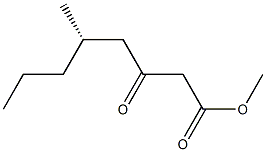 [S,(-)]-5-Methyl-3-oxooctanoic acid methyl ester 구조식 이미지
