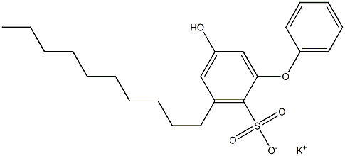 5-Hydroxy-3-decyl[oxybisbenzene]-2-sulfonic acid potassium salt 구조식 이미지