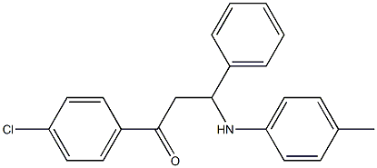 1-(4-Chlorophenyl)-3-(phenyl)-3-[(4-methylphenyl)amino]propan-1-one 구조식 이미지