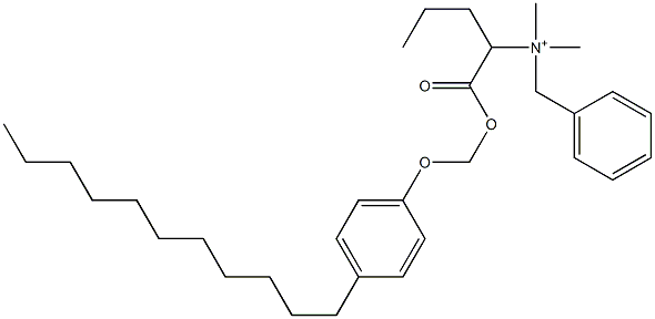 N,N-Dimethyl-N-benzyl-N-[1-[[(4-undecylphenyloxy)methyl]oxycarbonyl]butyl]aminium Structure