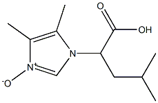 2-[(4,5-Dimethyl-1H-imidazole 3-oxide)-1-yl]-4-methylpentanoic acid 구조식 이미지
