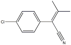 2-(p-Chlorophenyl)-3-methyl-2-butenenitrile 구조식 이미지