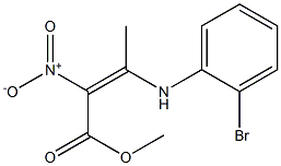 3-(2-Bromoanilino)-2-nitrocrotonic acid methyl ester Structure