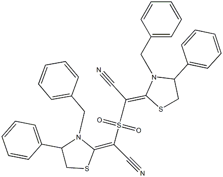 Phenyl[cyano(3-benzylthiazolidin-2-ylidene)methyl] sulfone 구조식 이미지