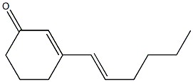 3-[(E)-1-Hexenyl]-2-cyclohexen-1-one 구조식 이미지