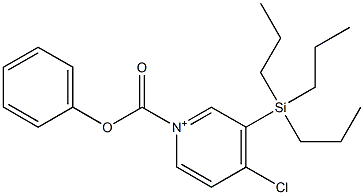 4-Chloro-1-phenoxycarbonyl-3-(tripropylsilyl)pyridinium Structure