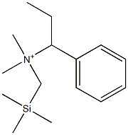 N-(Trimethylsilylmethyl)-N,N-dimethyl-1-phenylpropan-1-aminium 구조식 이미지