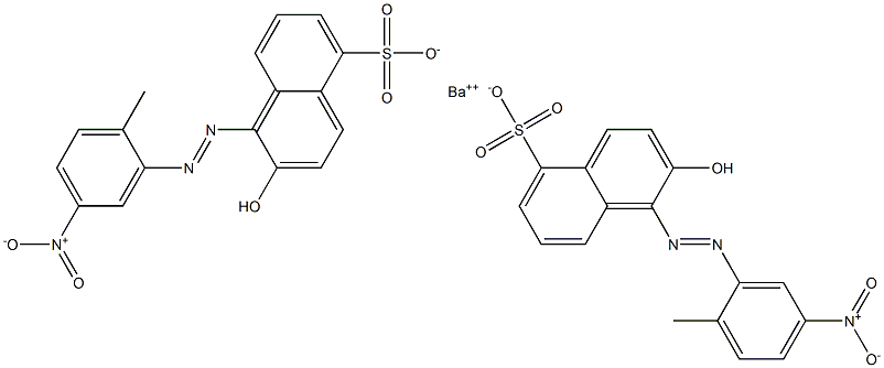 Bis[1-[(2-methyl-5-nitrophenyl)azo]-2-hydroxy-5-naphthalenesulfonic acid]barium salt Structure