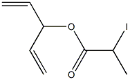 2-Iodopropionic acid 1-ethenyl-2-propenyl ester Structure