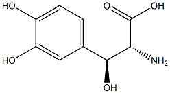 (2R,3S)-2-Amino-3-(3,4-dihydroxyphenyl)-3-hydroxypropionic acid Structure