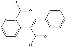 2-[2-Phenyl-1-(methoxycarbonyl)ethenyl]benzoic acid methyl ester 구조식 이미지