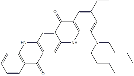 4-(Dibutylamino)-2-ethyl-5,12-dihydroquino[2,3-b]acridine-7,14-dione Structure