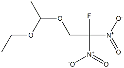 Acetaldehyde ethyl(2-fluoro-2,2-dinitroethyl)acetal 구조식 이미지