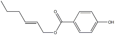 4-Hydroxybenzoic acid 2-hexenyl ester 구조식 이미지