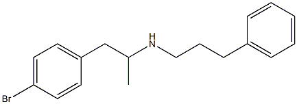 N-[1-Methyl-2-(4-bromophenyl)ethyl]-3-phenylpropan-1-amine Structure