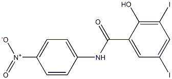 N-[4-Nitrophenyl]-2-hydroxy-3,5-diiodobenzamide Structure