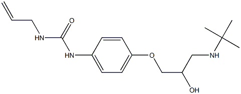 1-(2-Propenyl)-3-[4-[2-hydroxy-3-[tert-butylamino]propoxy]phenyl]urea Structure