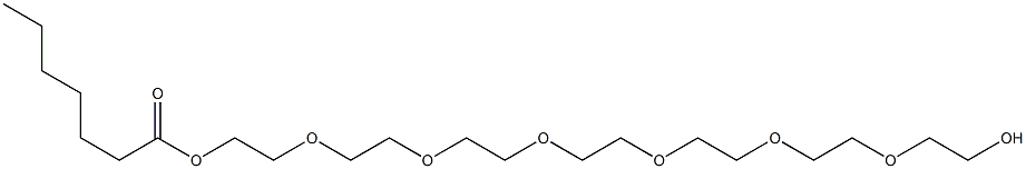 Heptanoic acid 2-[2-[2-[2-[2-[2-(2-hydroxyethoxy)ethoxy]ethoxy]ethoxy]ethoxy]ethoxy]ethyl ester Structure