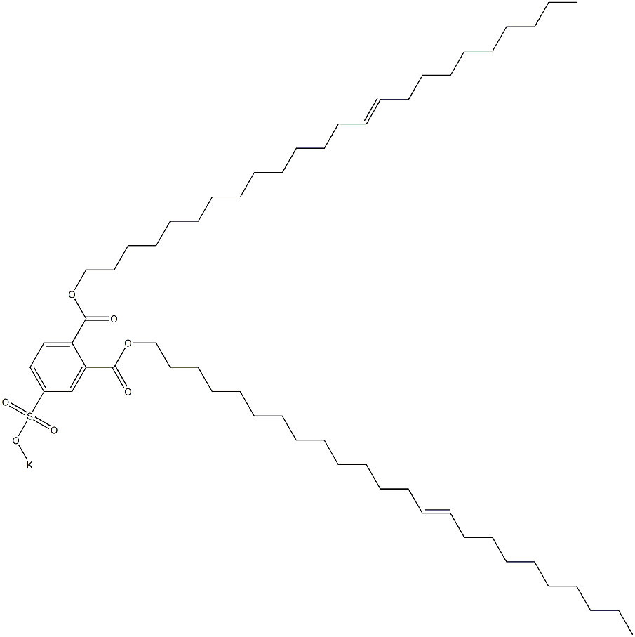 4-(Potassiosulfo)phthalic acid di(14-tetracosenyl) ester Structure