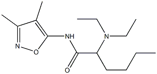 2-(Diethylamino)-N-(3,4-dimethyl-5-isoxazolyl)hexanamide 구조식 이미지