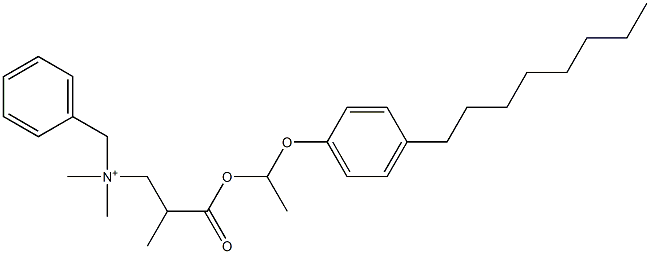 N,N-Dimethyl-N-benzyl-N-[2-[[1-(4-octylphenyloxy)ethyl]oxycarbonyl]propyl]aminium Structure