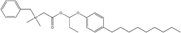 N,N-Dimethyl-N-benzyl-N-[[[1-(4-nonylphenyloxy)propyl]oxycarbonyl]methyl]aminium 구조식 이미지