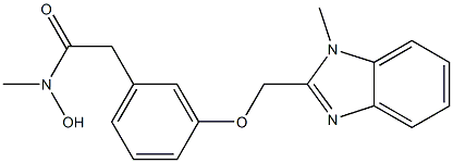 [3-(1-Methyl-1H-benzimidazol-2-ylmethoxy)phenyl]acetohydroxamic acid methyl ester 구조식 이미지