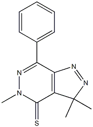 3,3,5-Trimethyl-7-phenyl-3H-pyrazolo[3,4-d]pyridazine-4(5H)-thione 구조식 이미지