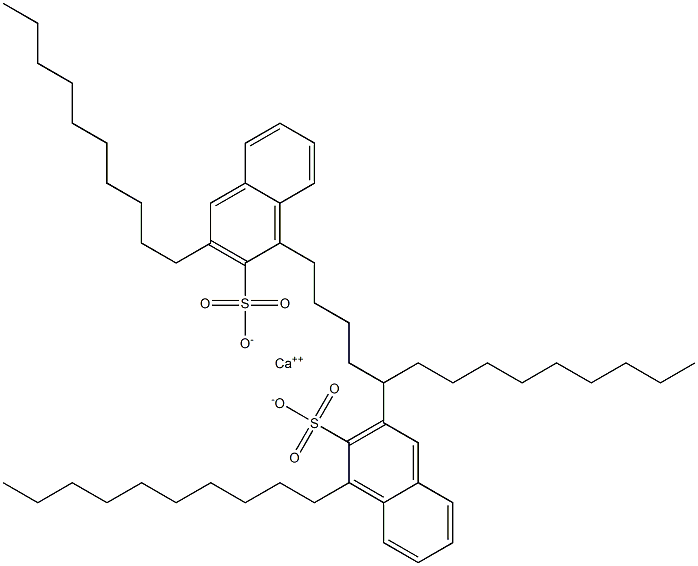 Bis(1,3-didecyl-2-naphthalenesulfonic acid)calcium salt Structure