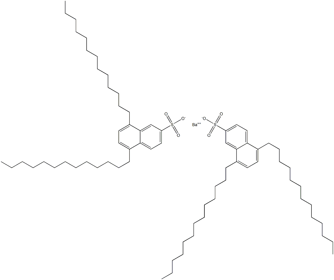 Bis(5,8-ditridecyl-2-naphthalenesulfonic acid)barium salt Structure