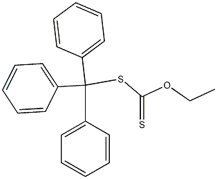 Dithiocarbonic acid O-ethyl S-triphenylmethyl ester Structure
