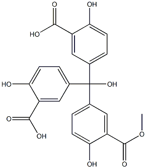 5,5',5''-(Hydroxymethylidyne)tris(2-hydroxybenzoic acid methyl) ester Structure