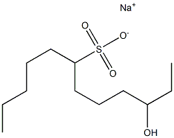 10-Hydroxydodecane-6-sulfonic acid sodium salt 구조식 이미지