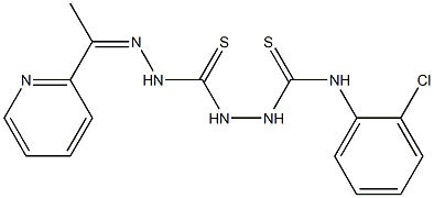 1-[[2-Chloroanilino]thioxomethyl]-5-[1-(2-pyridinyl)ethylidene]thiocarbonohydrazide 구조식 이미지