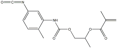 Methacrylic acid 2-[(5-isocyanato-2-methylphenyl)carbamoyloxy]-1-methylethyl ester Structure
