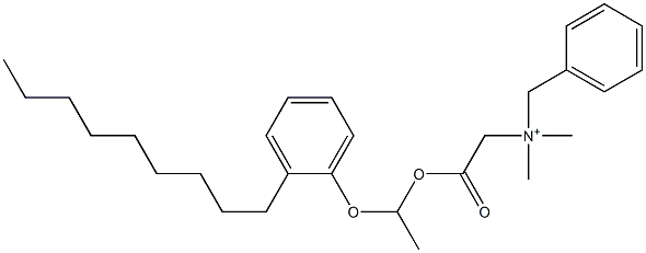 N,N-Dimethyl-N-benzyl-N-[[[1-(2-nonylphenyloxy)ethyl]oxycarbonyl]methyl]aminium 구조식 이미지