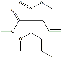 2-(2-Propenyl)-2-[(E)-1-methoxy-2-butenyl]malonic acid dimethyl ester Structure