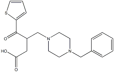 4-Oxo-4-(2-thienyl)-3-[(4-benzyl-1-piperazinyl)methyl]butanoic acid 구조식 이미지