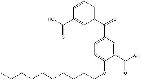 2-Decyloxy-5-(3-carboxybenzoyl)benzoic acid 구조식 이미지