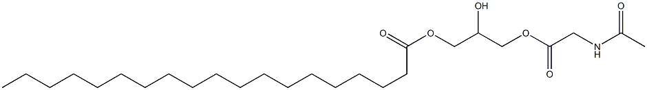 1-[(N-Acetylglycyl)oxy]-2,3-propanediol 3-nonadecanoate Structure