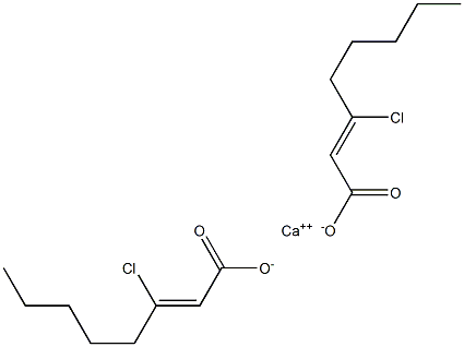 Bis(3-chloro-2-octenoic acid)calcium salt Structure