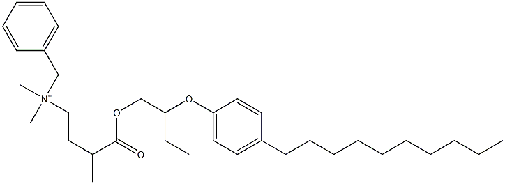 N,N-Dimethyl-N-benzyl-N-[3-[[2-(4-decylphenyloxy)butyl]oxycarbonyl]butyl]aminium Structure