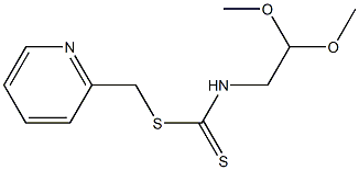 N-(2,2-Dimethoxyethyl)dithiocarbamic acid (2-pyridinylmethyl) ester Structure