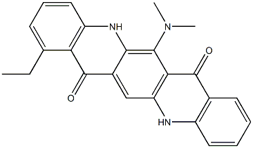 6-(Dimethylamino)-1-ethyl-5,12-dihydroquino[2,3-b]acridine-7,14-dione Structure