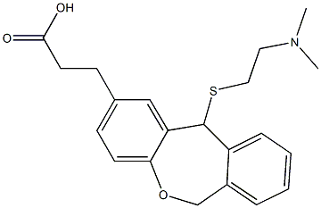 11-[[2-(Dimethylamino)ethyl]thio]-6,11-dihydrodibenz[b,e]oxepin-2-propanoic acid 구조식 이미지
