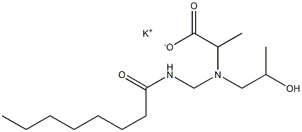 2-[N-(2-Hydroxypropyl)-N-(octanoylaminomethyl)amino]propionic acid potassium salt Structure